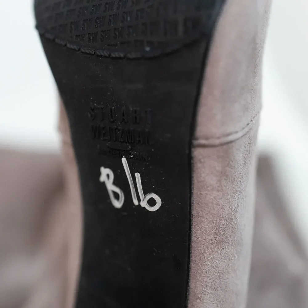 Stuart Weitzman Highland Over The Knee Boots Taupe ASO Olivia Palermo Size 9.5
